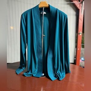 Women’s Calvin Klein, Size M, Cardigan, Teal, With Pockets could fit a Large